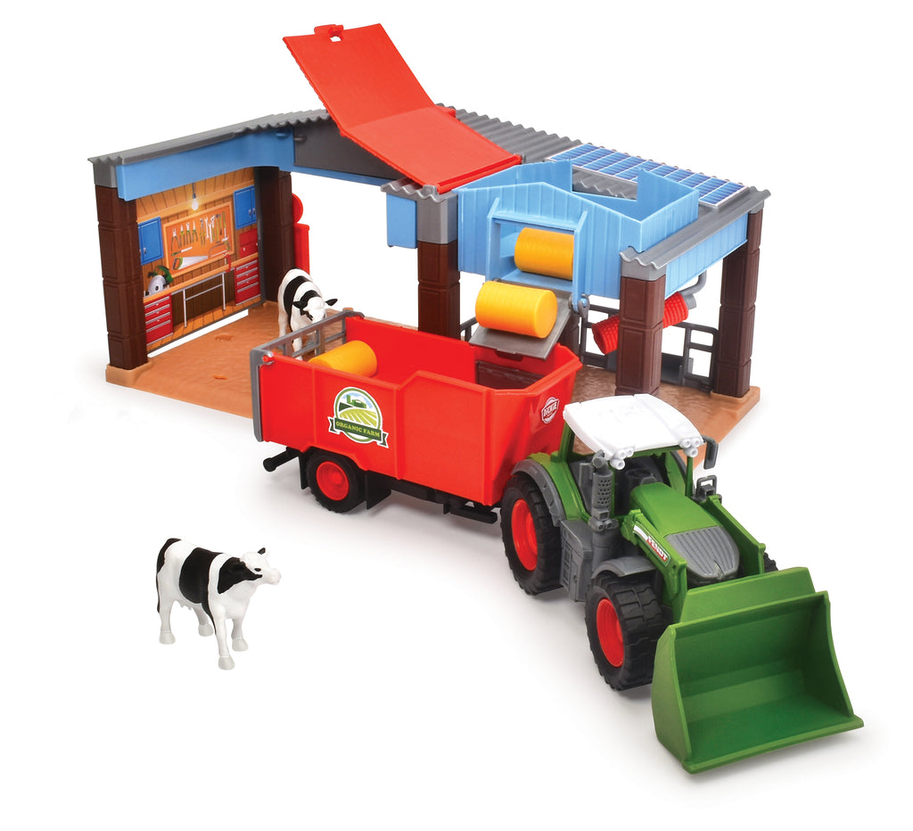 Dickie Toys Farm Station | Fendt Tractor met Stal, Licht & Geluid