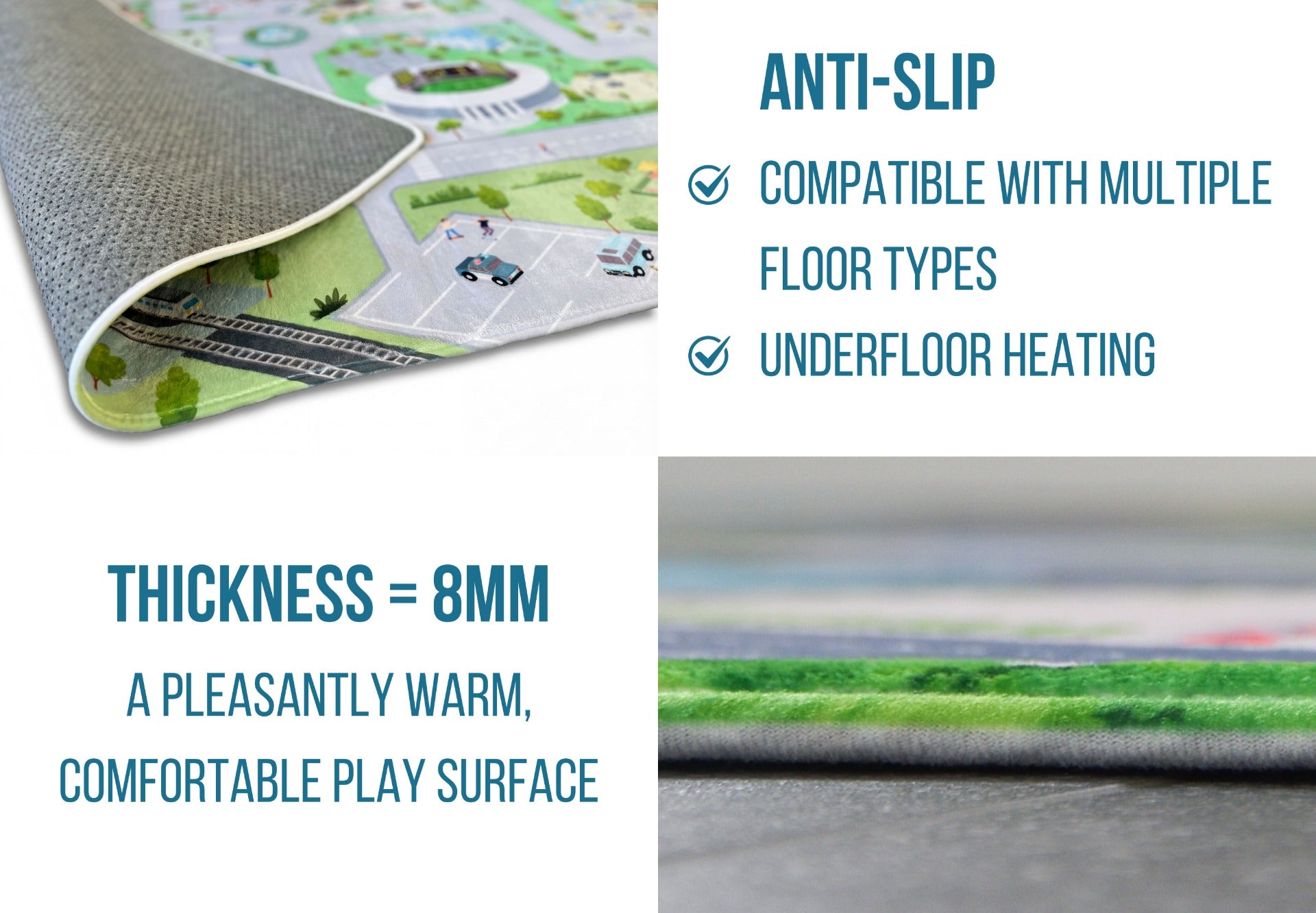 Auto Speelmat 'Town Square' (130x180cm)