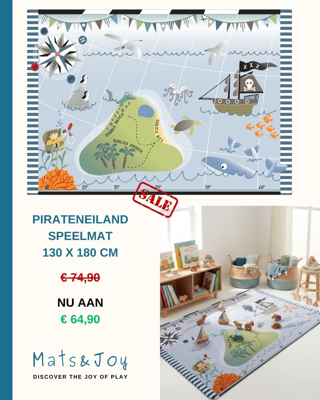 Pirateneiland Speelmat (130x180cm)