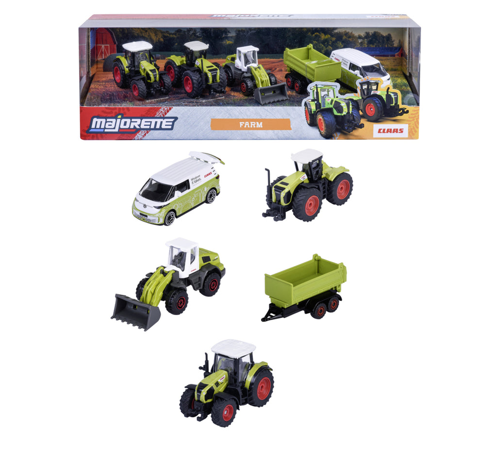 Majorette CLAAS Farm Giftpack | 5 Die-cast Speelgoedvoertuigen