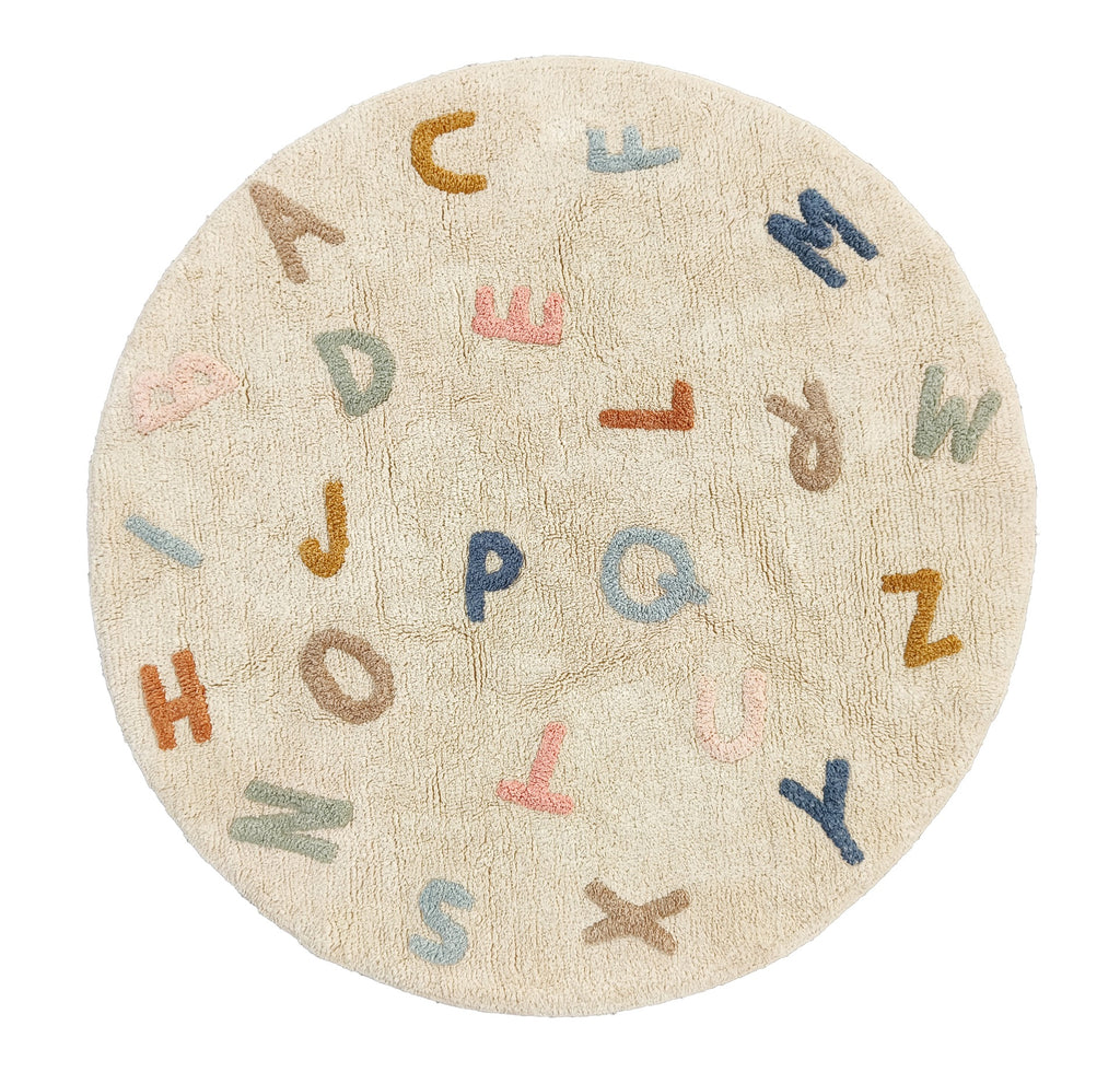 ABC Rond Kinderkamer Vloerkleed (Ø 110cm)