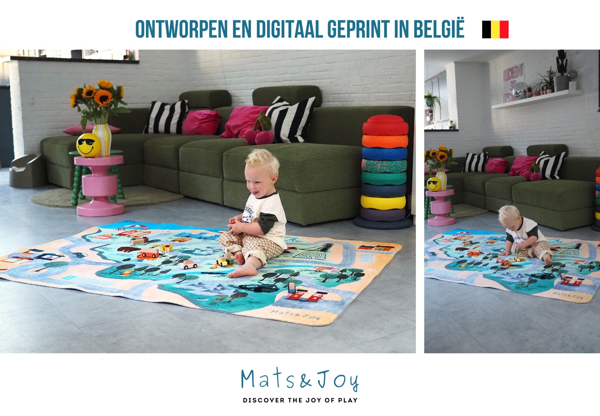 Auto Speelmat België (130x180cm)