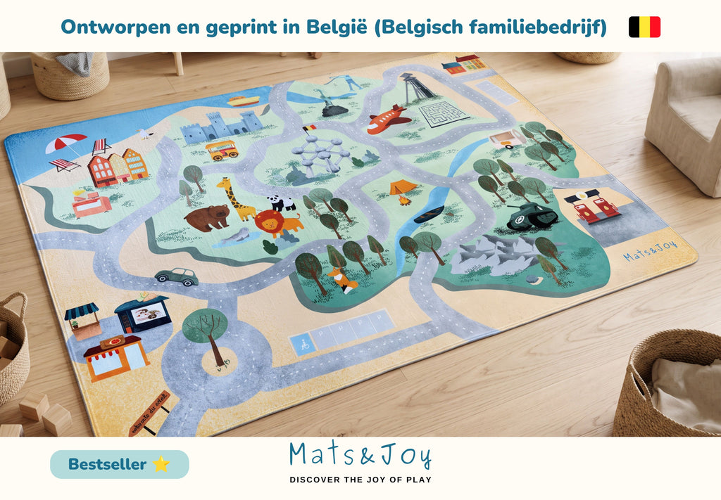 België Auto Speelmat (130x180cm)