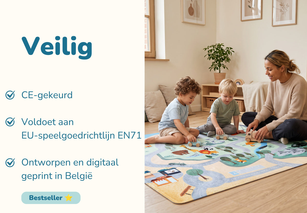 Belgien Auto Spielmatte (130x180cm)