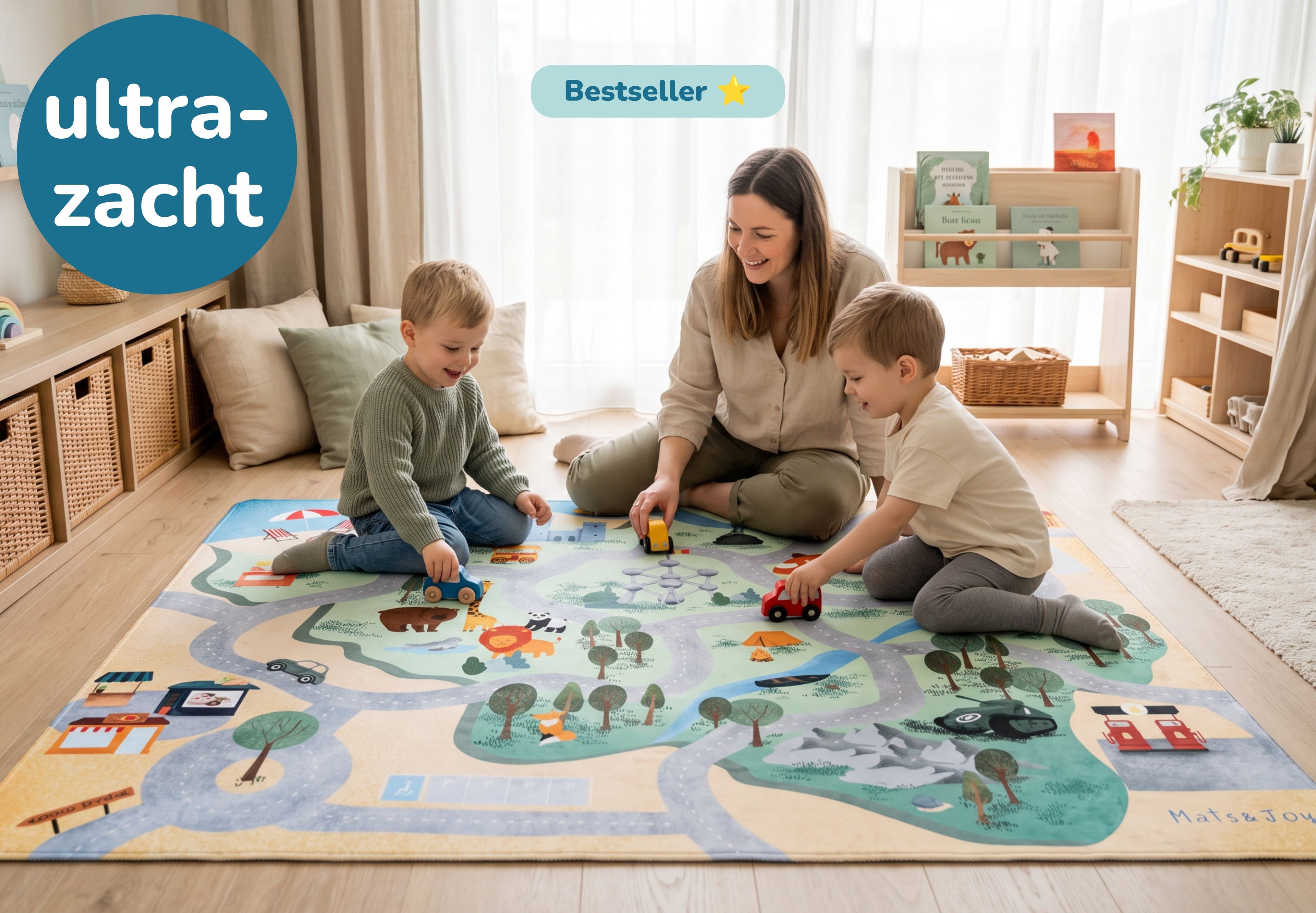 Belgien Auto Spielmatte (130x180cm)