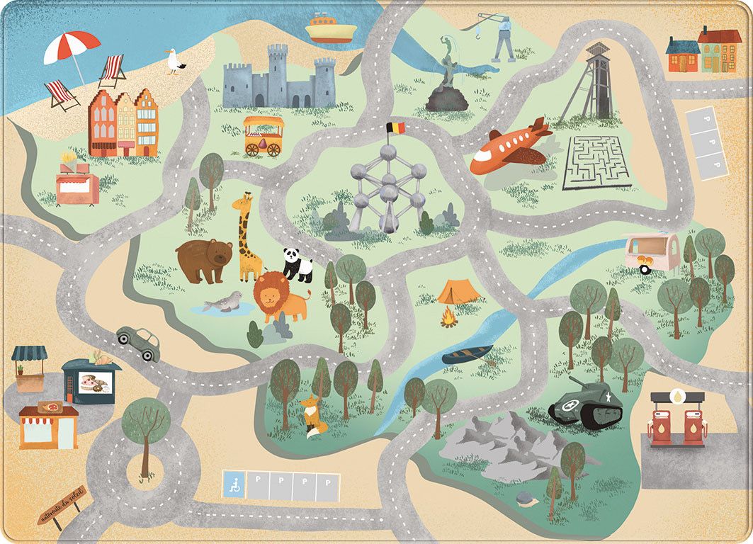 Auto Speelmat België (130x180cm)