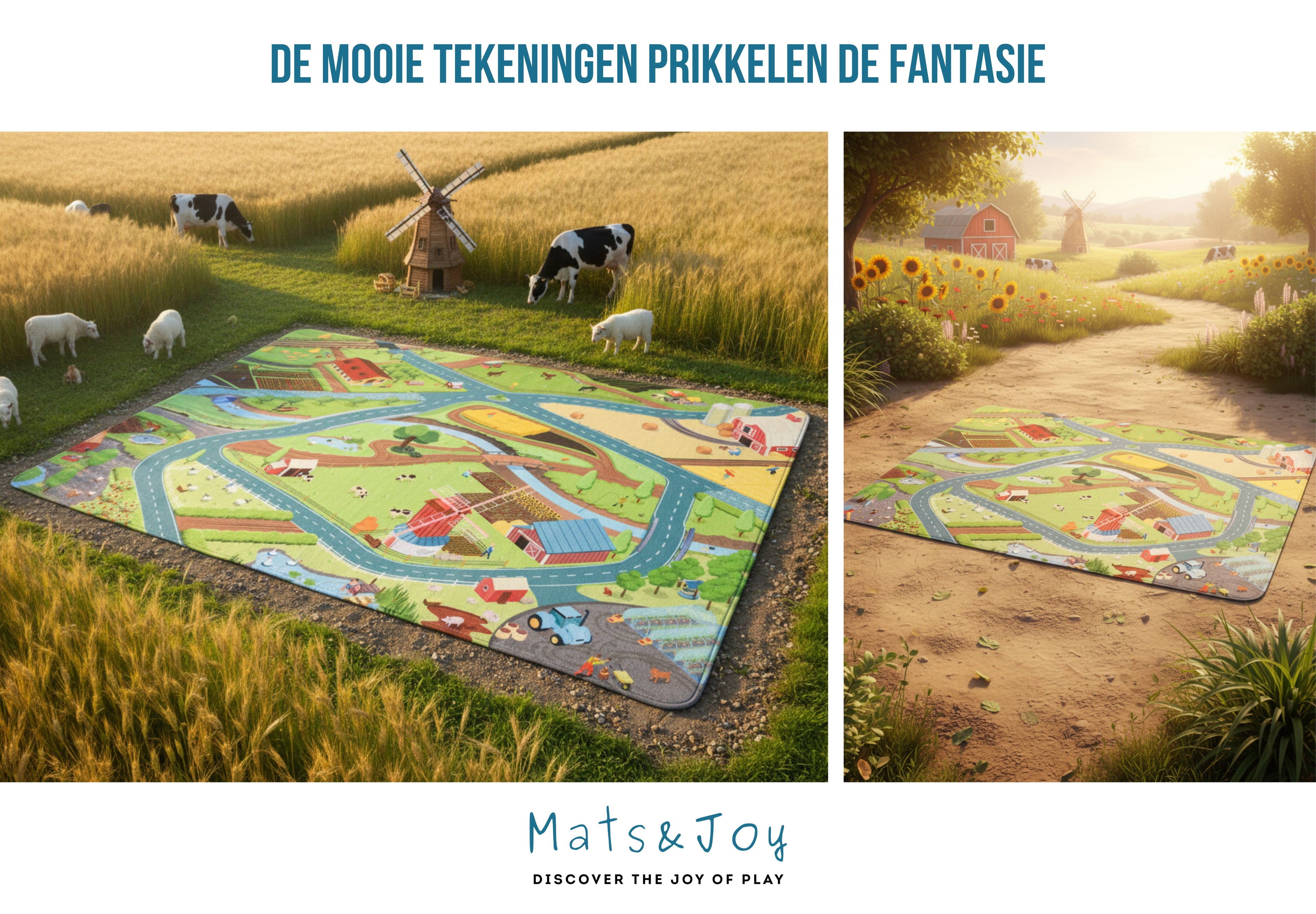 Boerderij Auto Speelmat (110x170cm en 130x180cm)