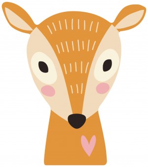 Kindertapijt Baby Hertje (90x80cm)