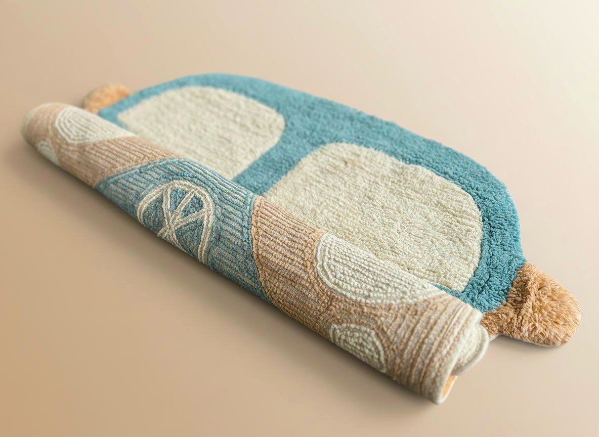 Retro Camper Kindertapijtje (77x80cm)