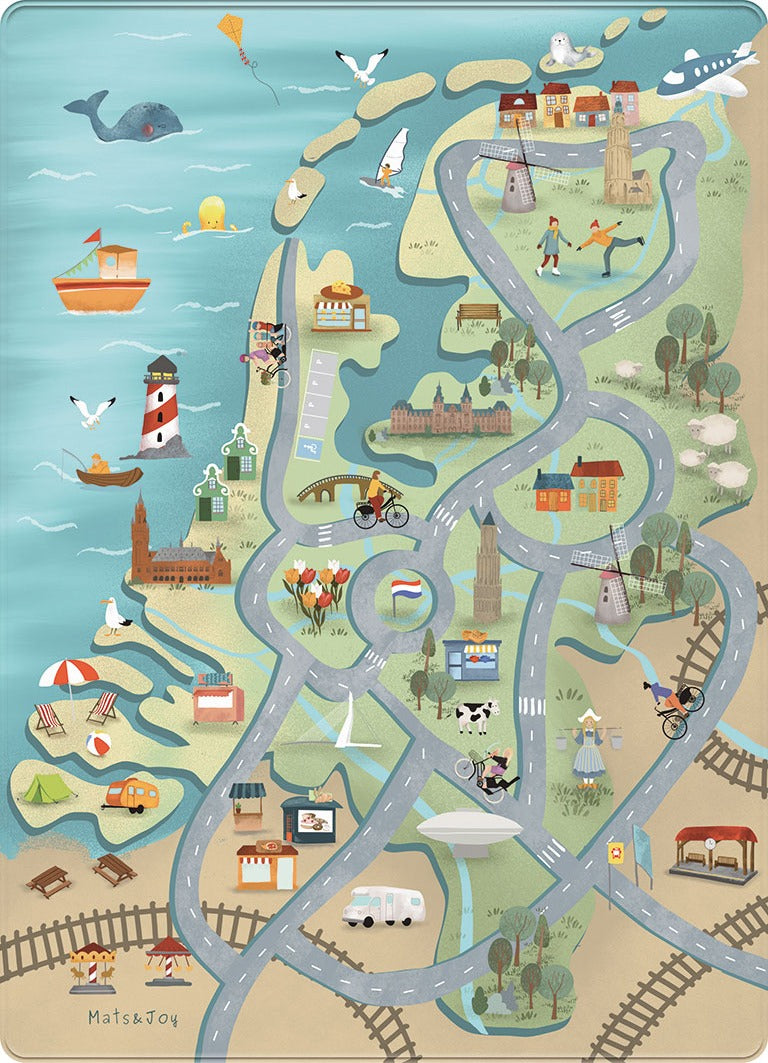 Nederland Auto Speelkleed (130x180cm)