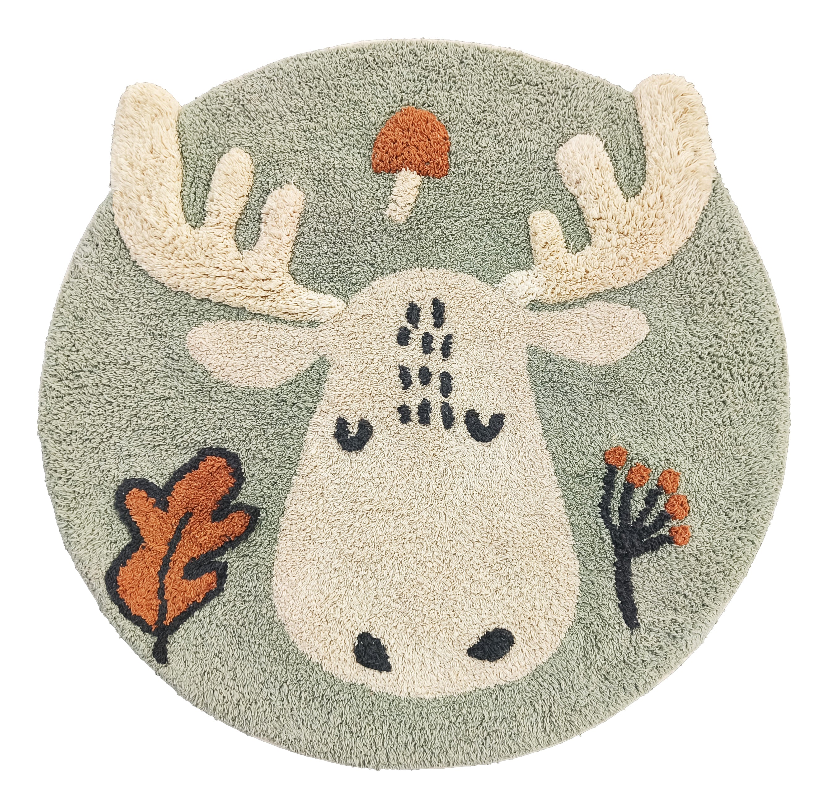Tapis enfant élan rond (Ø 100 cm)