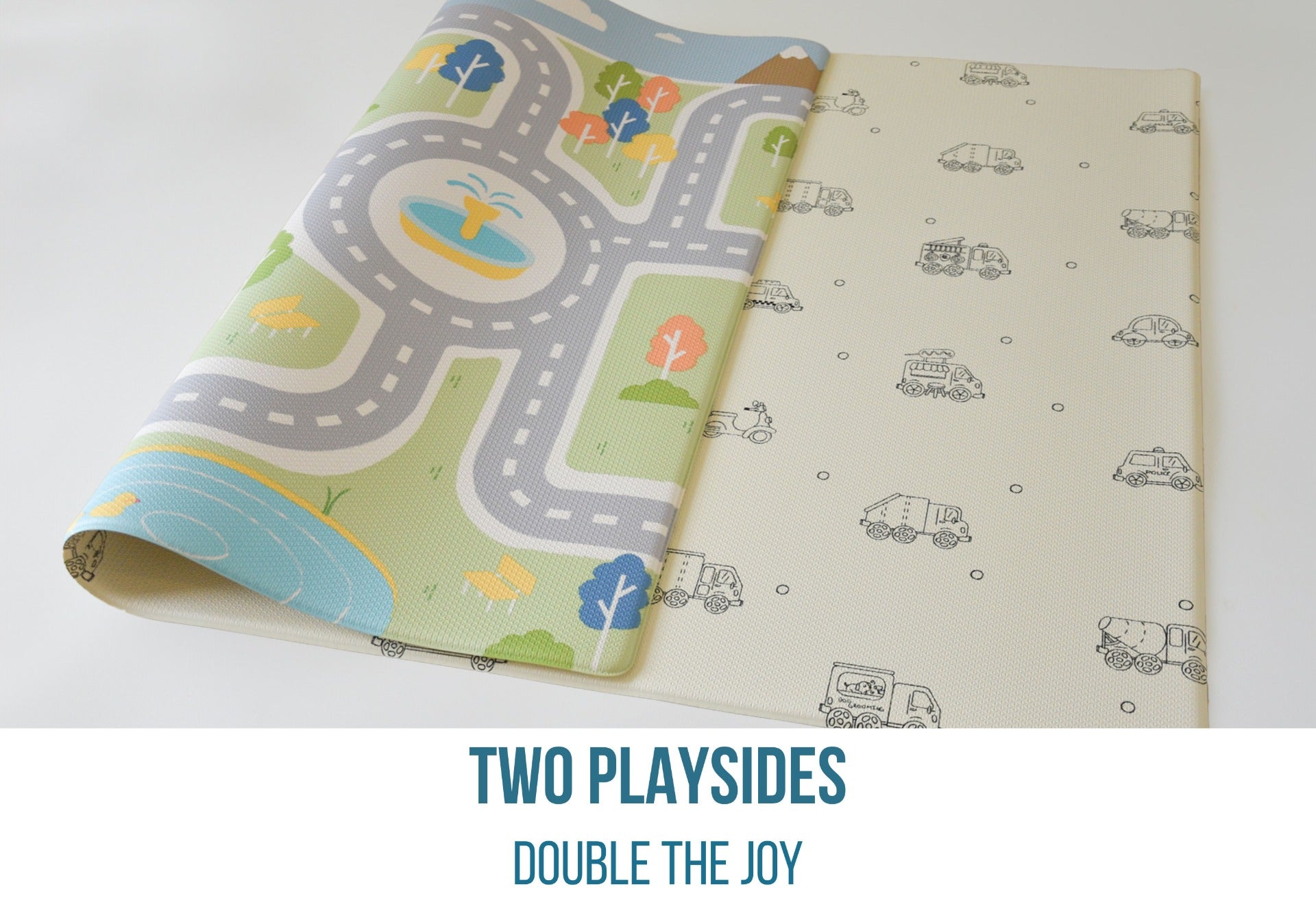 XL Tweezijdige Auto Speelmat (Foam 140x200cm)