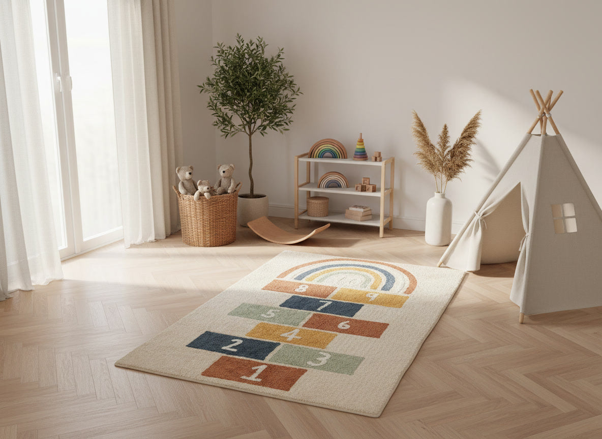 Tapis enfant marelle (120 × 180 cm)