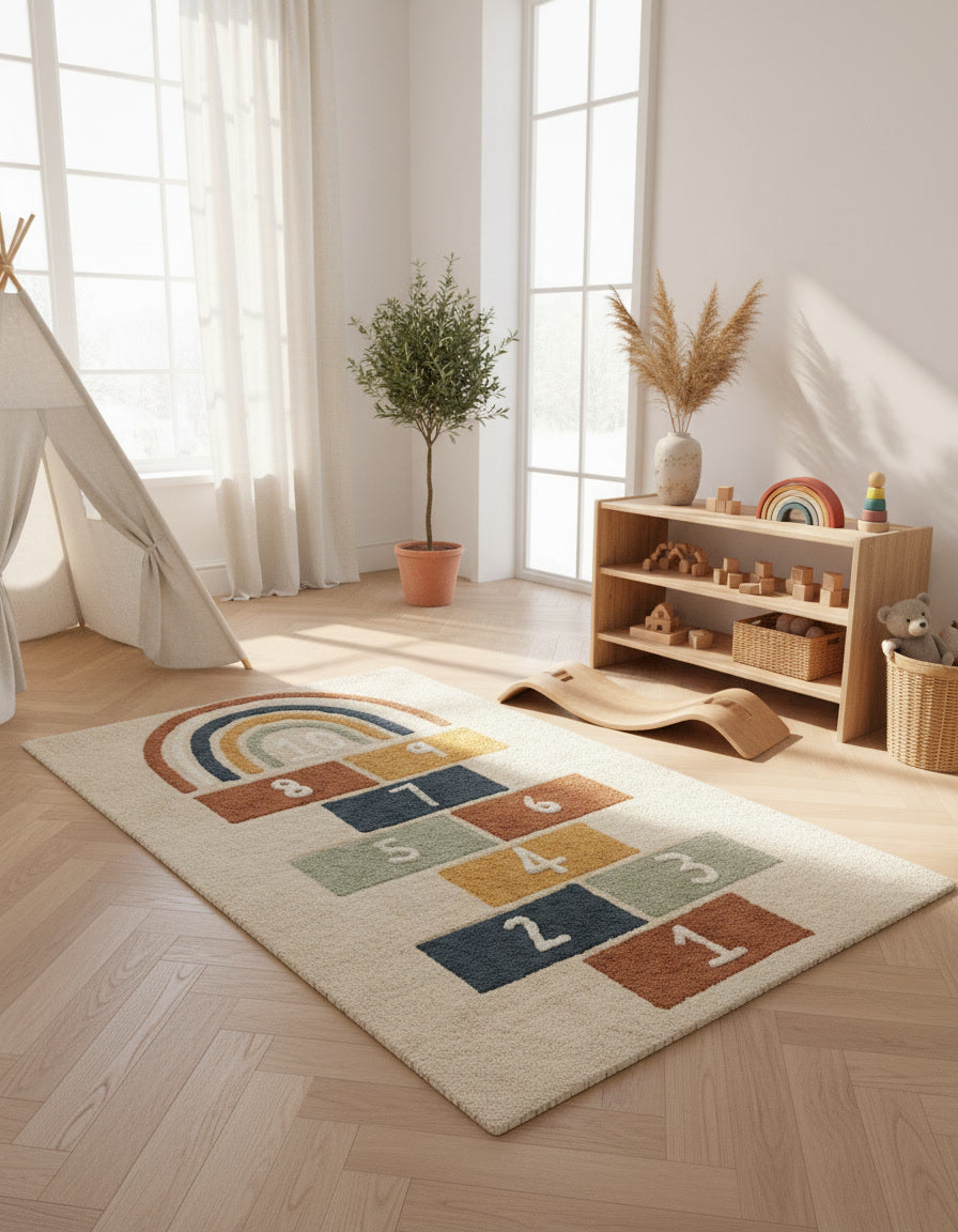 Tapis enfant marelle (120 × 180 cm)