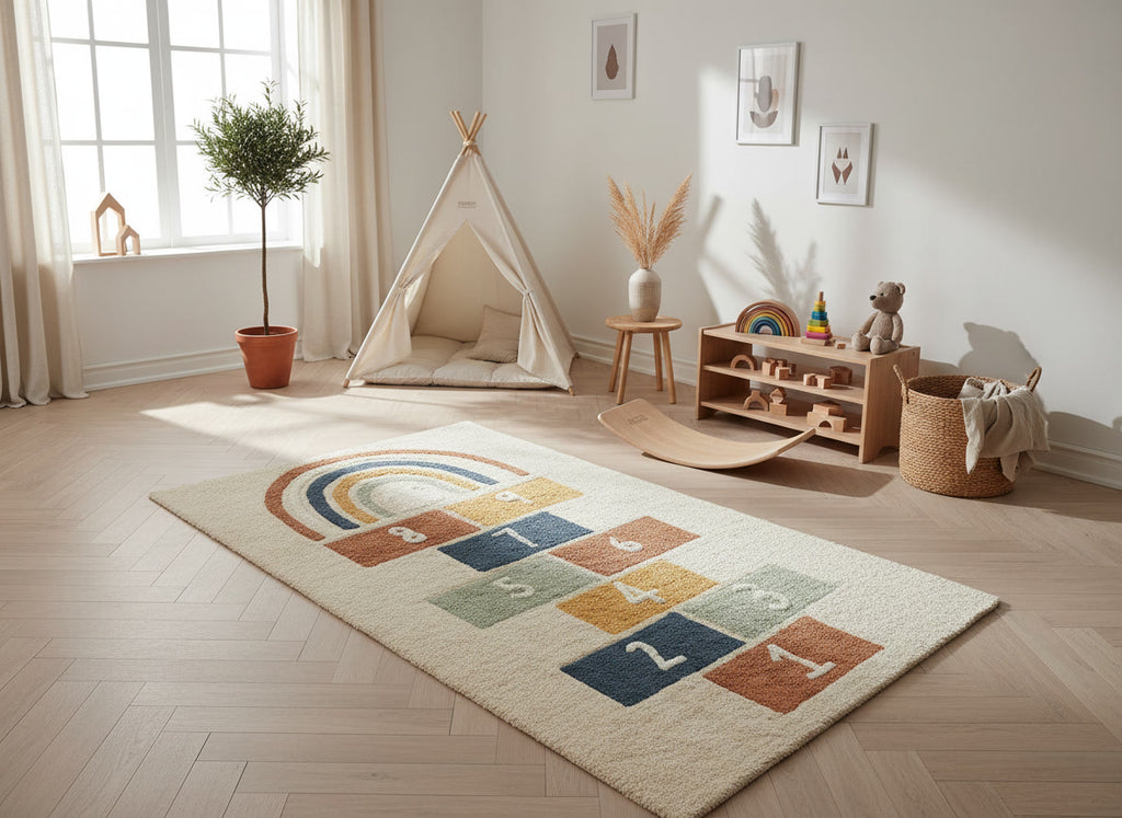 Tapis enfant marelle (120 × 180 cm)