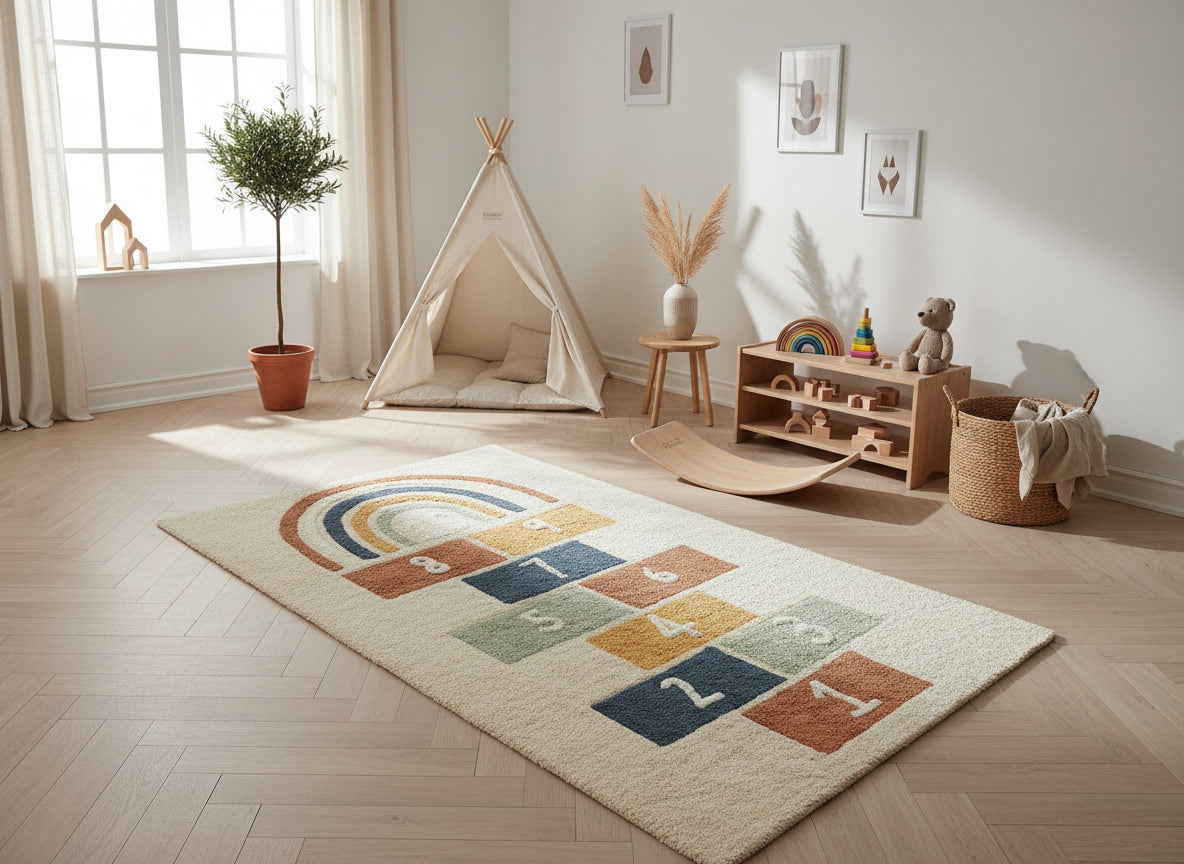 Tapis enfant marelle (120 × 180 cm)