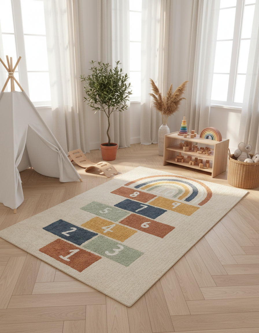 Tapis enfant marelle (120 × 180 cm)