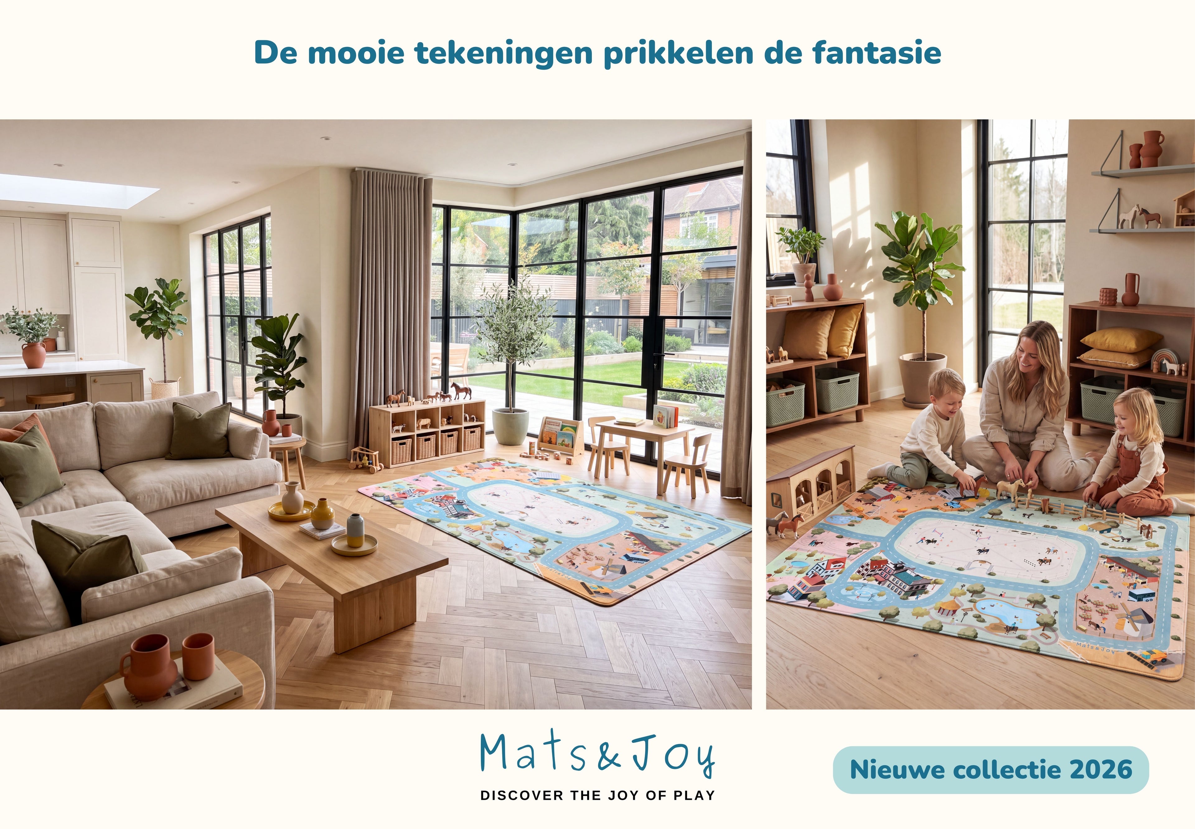Tapis de Jeu Chevaux – Manège Équestre 130x180 cm