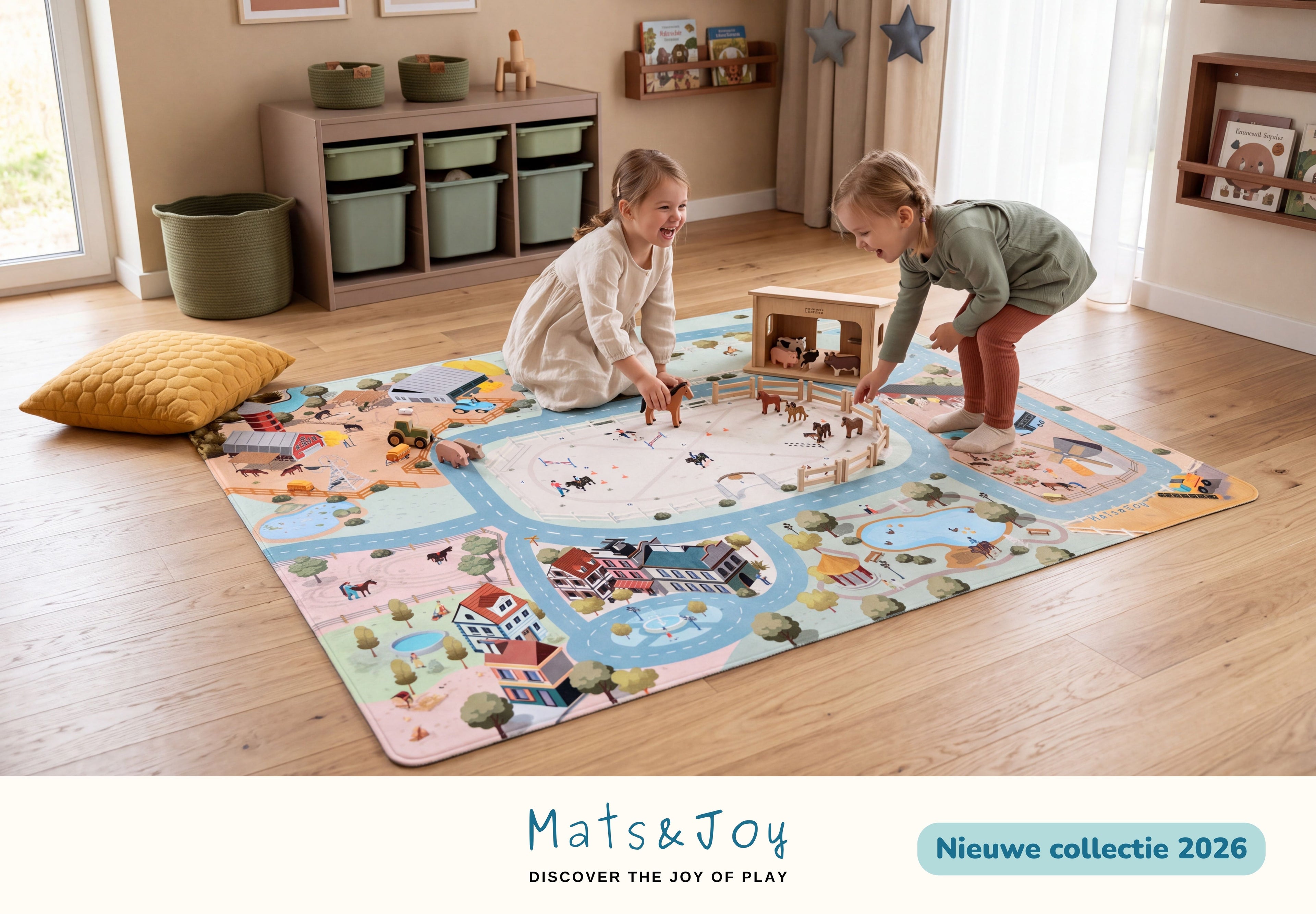 Tapis de Jeu Chevaux – Manège Équestre 130x180 cm