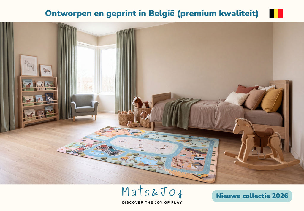 Tapis de Jeu Chevaux – Manège Équestre 130x180 cm