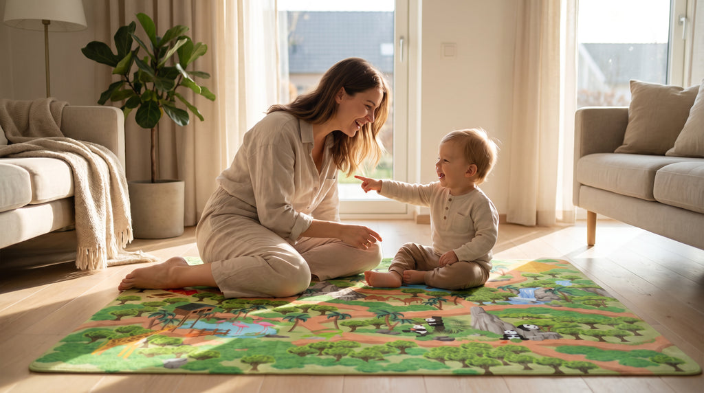 Tapis de jeu Safari dans la jungle (110x170cm et 130x180cm)