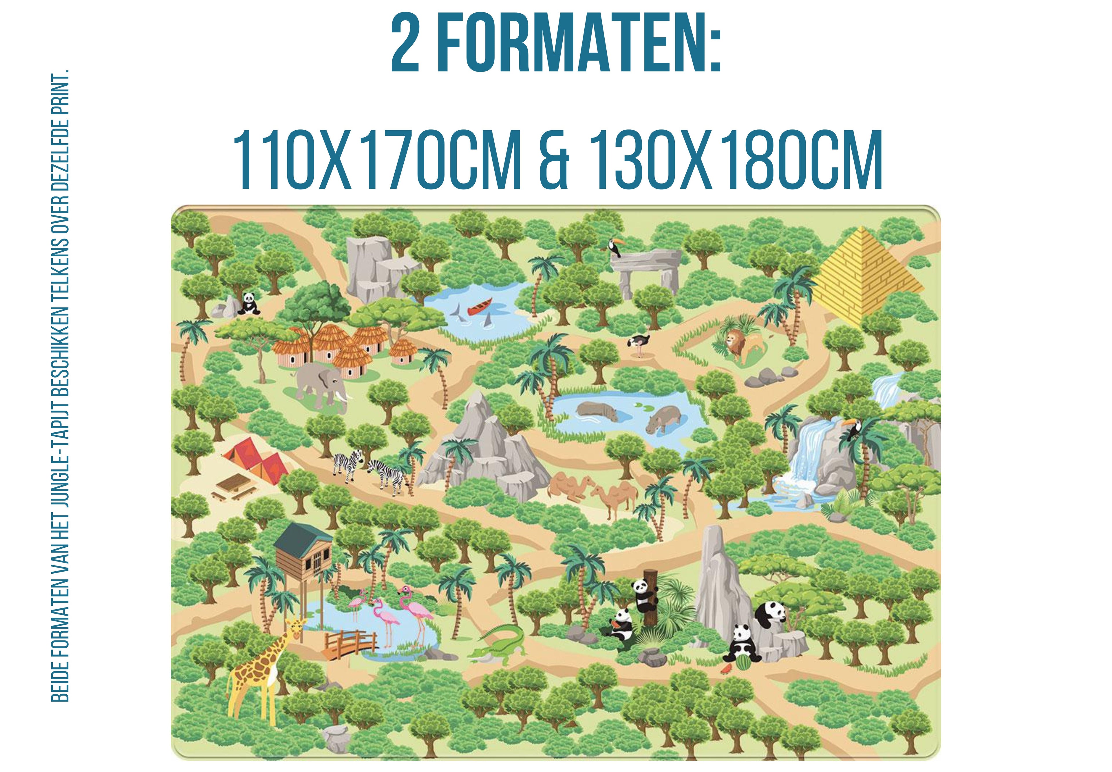 Jungle Safari Speelmat (110x170cm en 130x180cm)