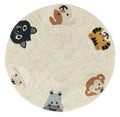Tapis enfant animaux rond (Ø 100 cm)
