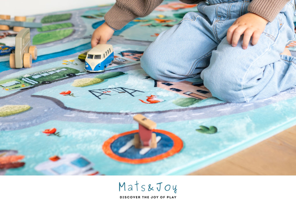 Roadtrip Auto Speelmat (grijs - 130x180cm)