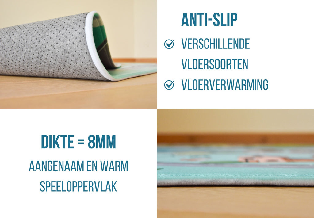 Roadtrip Auto Speelmat (grijs - 130x180cm)