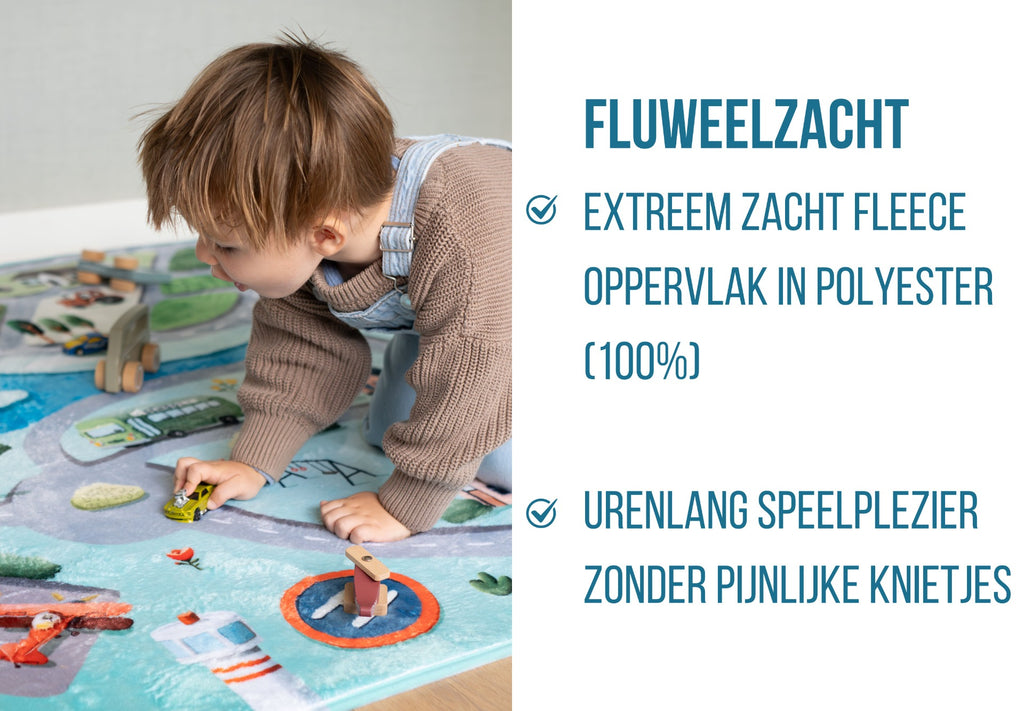 Roadtrip Auto Speelmat (grijs - 130x180cm)