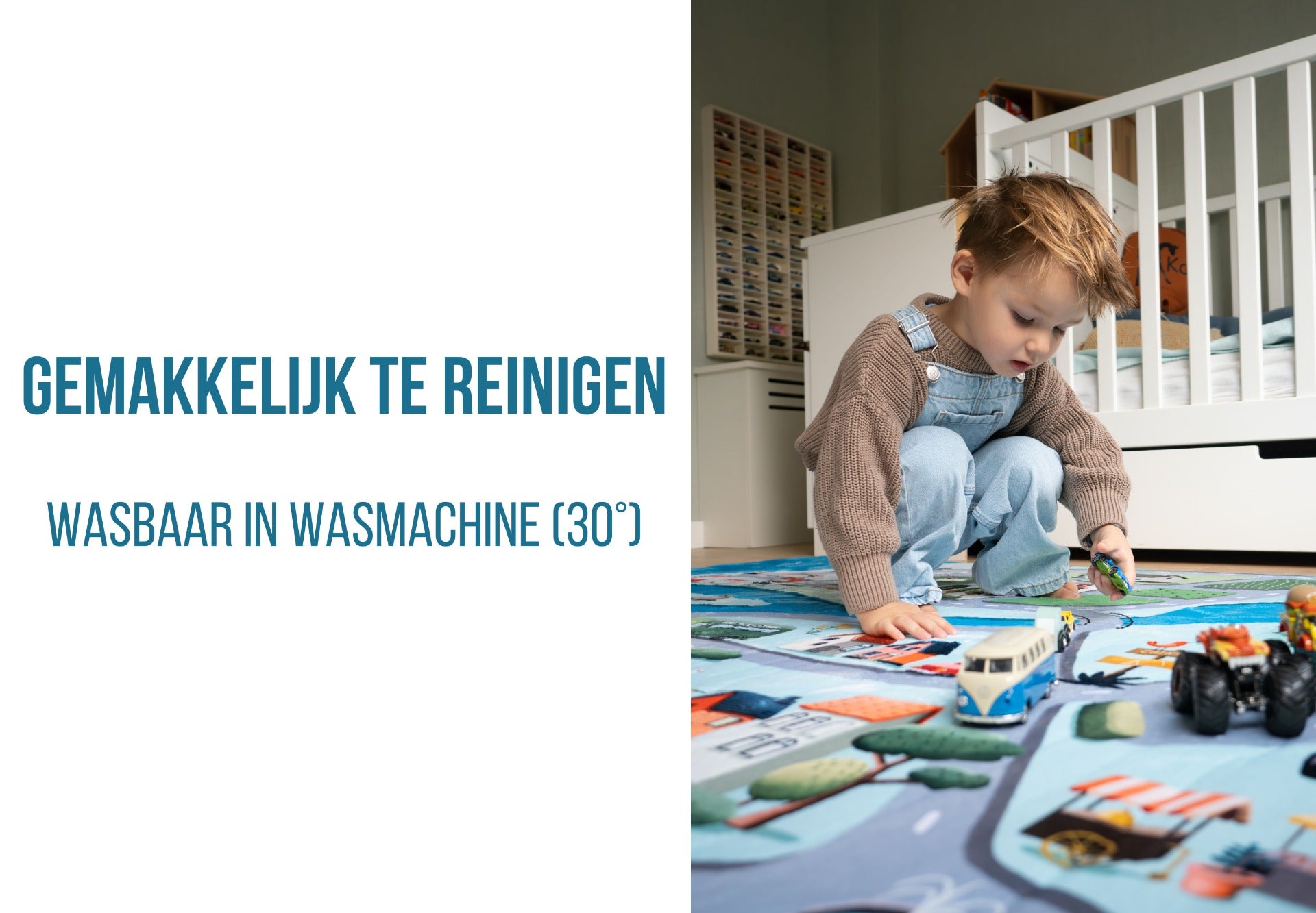 Roadtrip Auto Speelmat (grijs - 130x180cm)