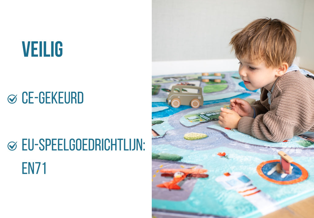 Roadtrip Auto Speelmat (grijs - 130x180cm)