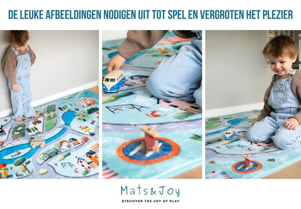 Roadtrip Auto Speelmat (grijs - 130x180cm)