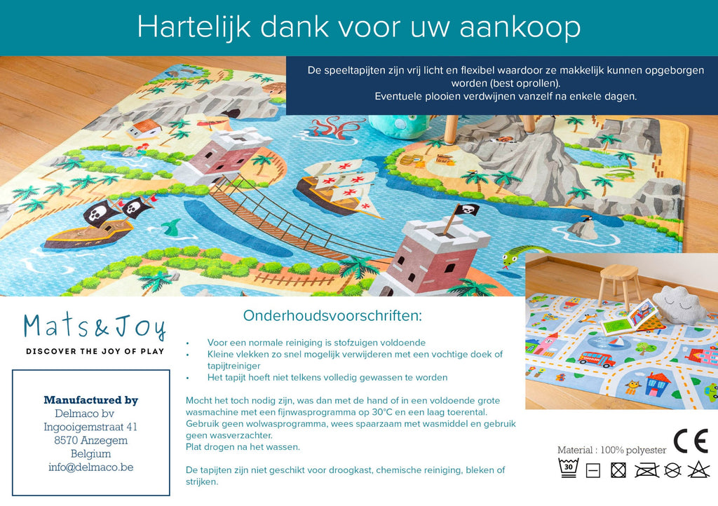 Auto Speelmat België (130x180cm)