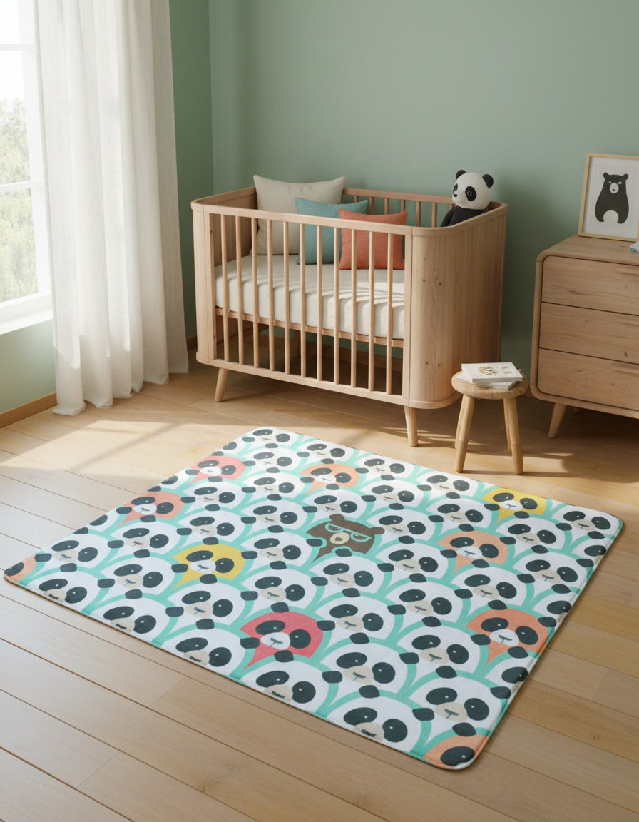 Panda Kindertapijt (130x130cm)