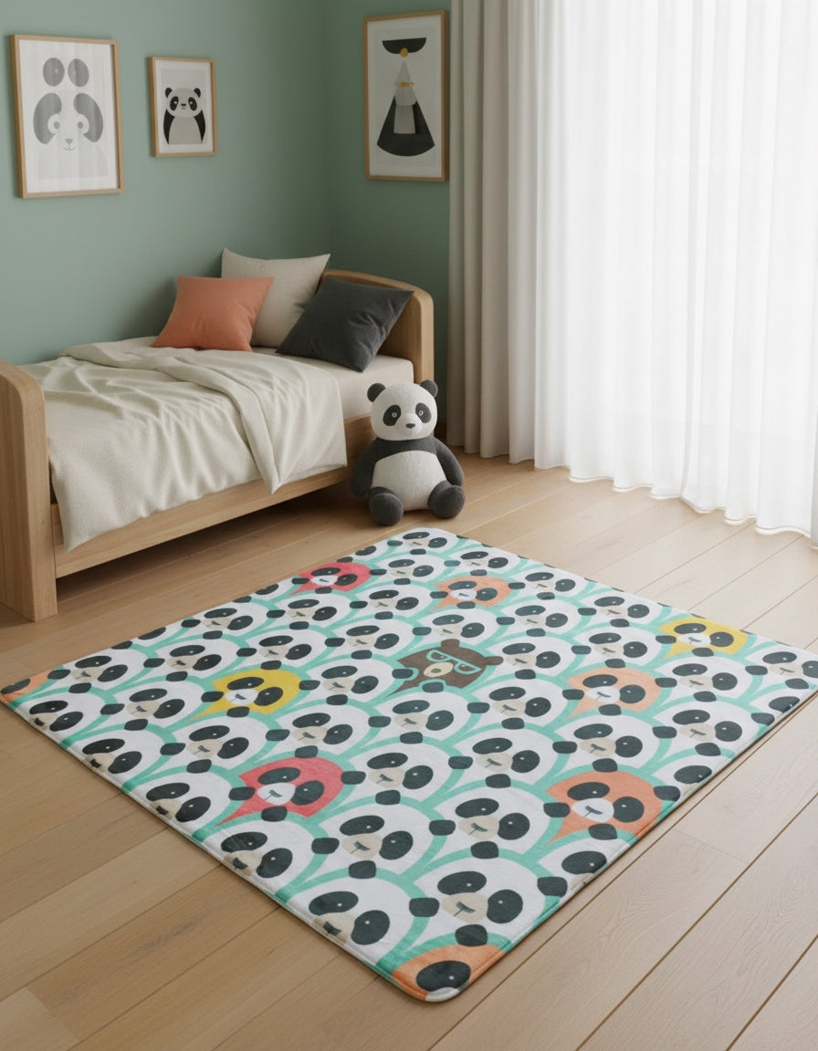 Panda Kindertapijt (130x130cm)