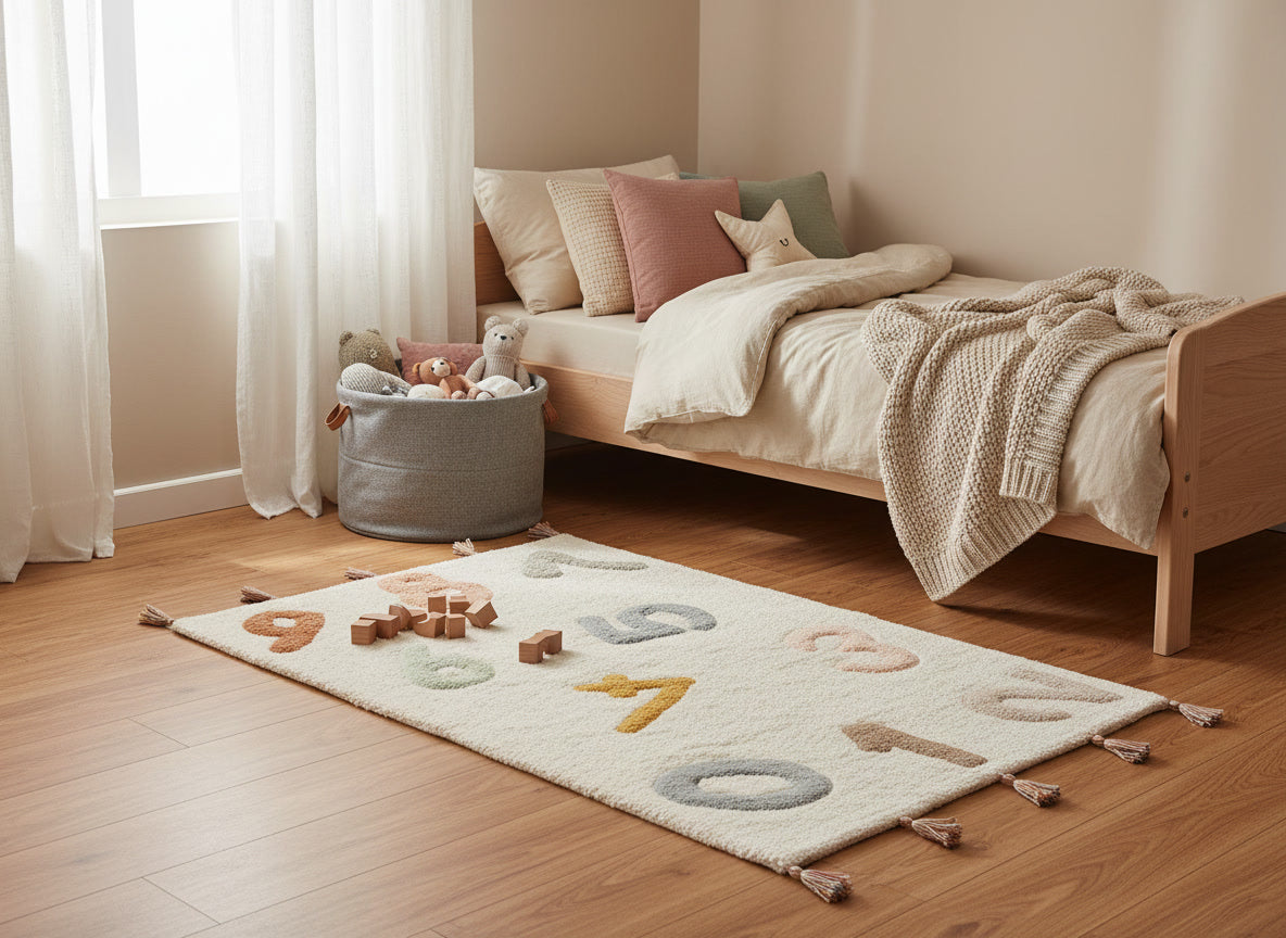 Kinderkamer Vloerkleed met Cijfers (80x120cm)
