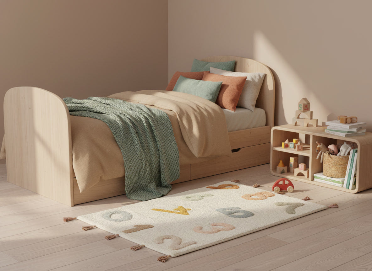 Kinderkamer Vloerkleed met Cijfers (80x120cm)