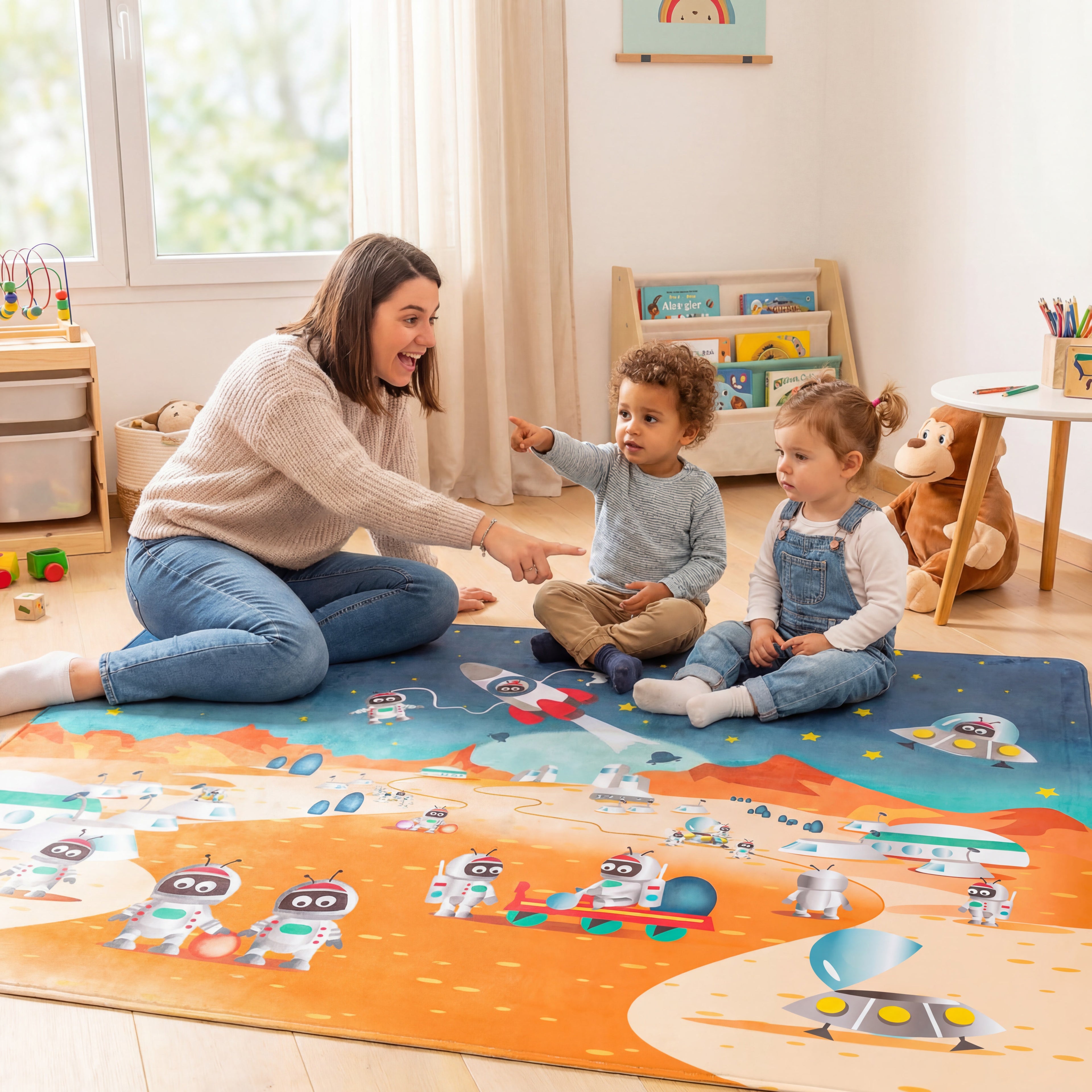 Planeet Speeltapijt (110x170cm en 130x180cm)