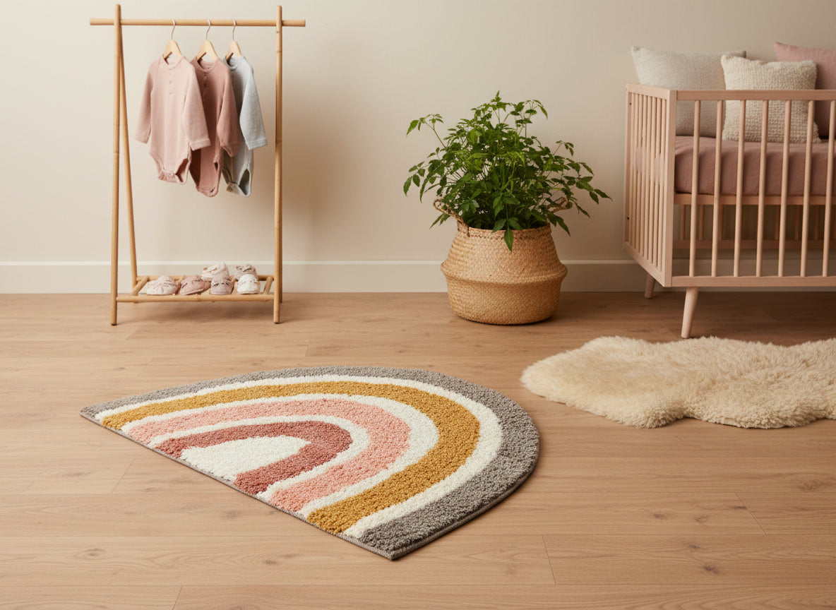 Regenboog Tapijtje Kinderkamer (70x100cm)