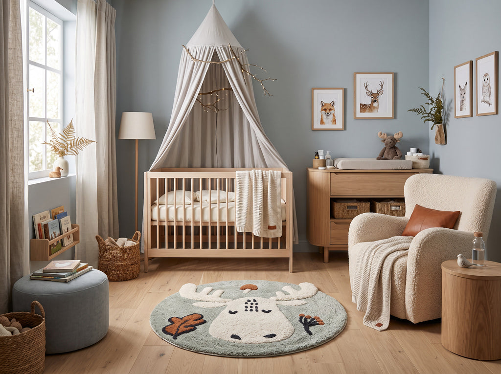 Moose Children's Round Rug (Ø 80 cm)