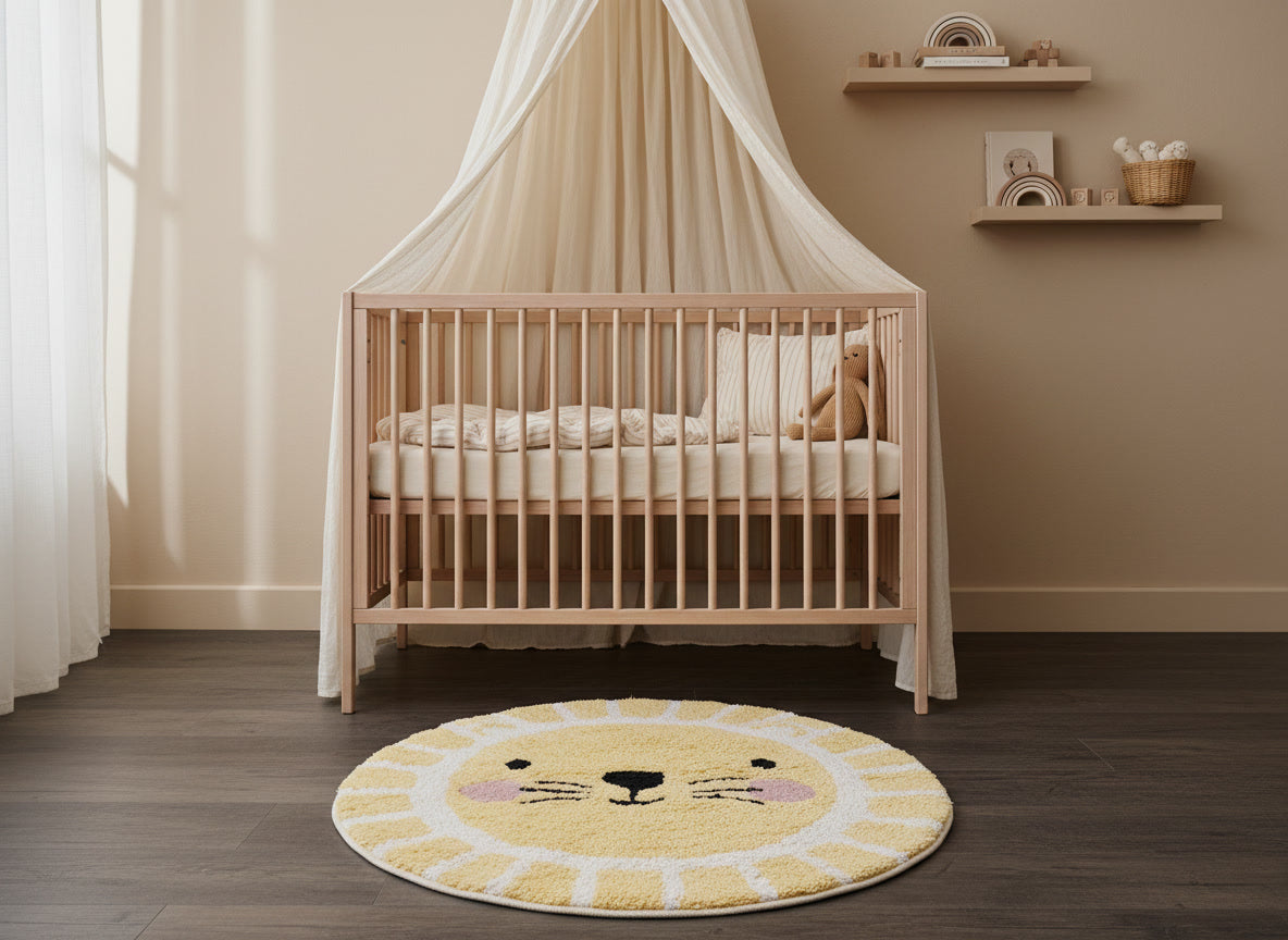 Leeuw Tapijtje Kinderkamer (80x80cm)