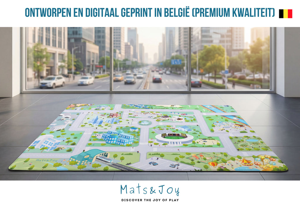 Auto Speelmat 'Town Square' (130x180cm)