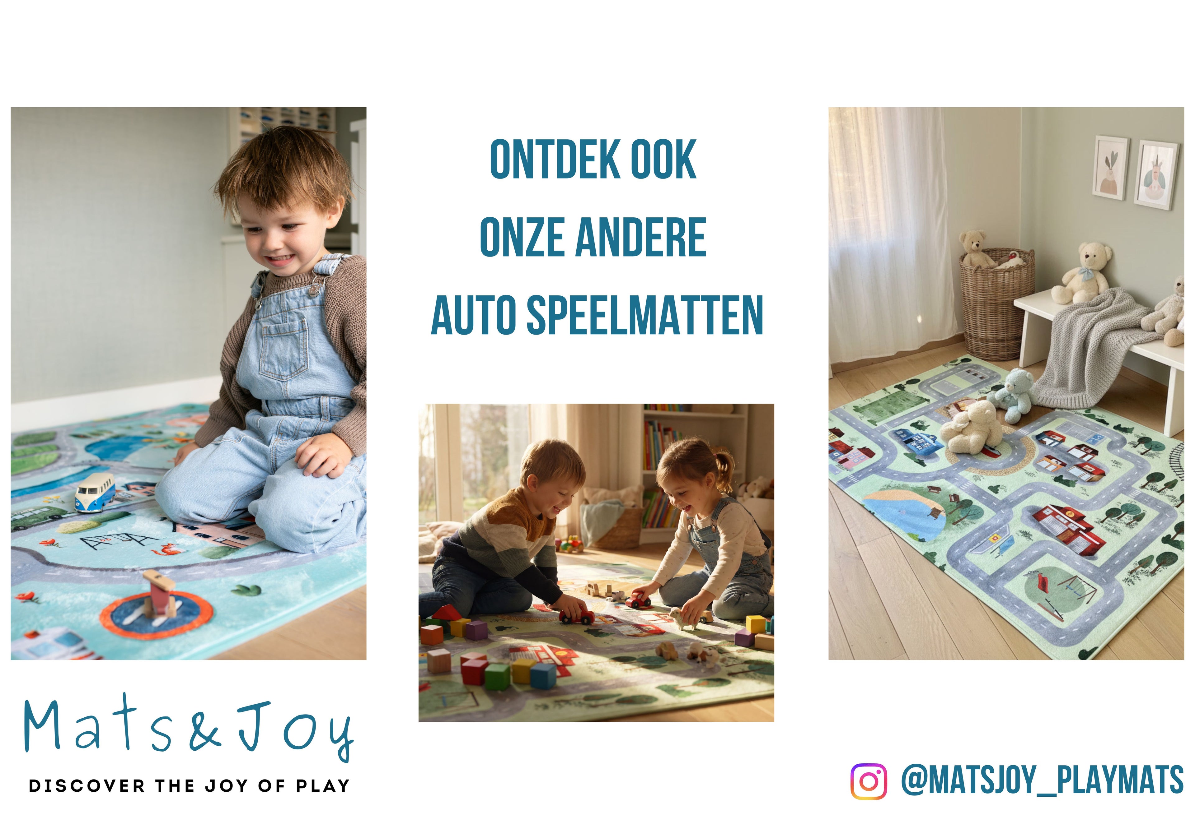 Auto Speelmat 'Town Square' (130x180cm)