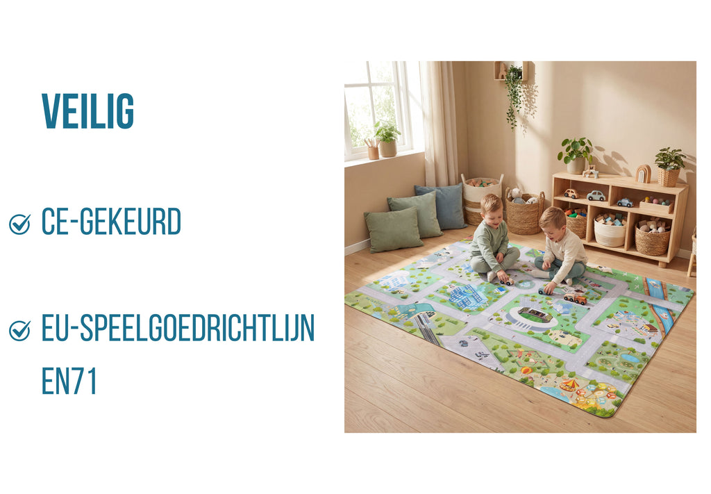 Auto Speelmat 'Town Square' (130x180cm)