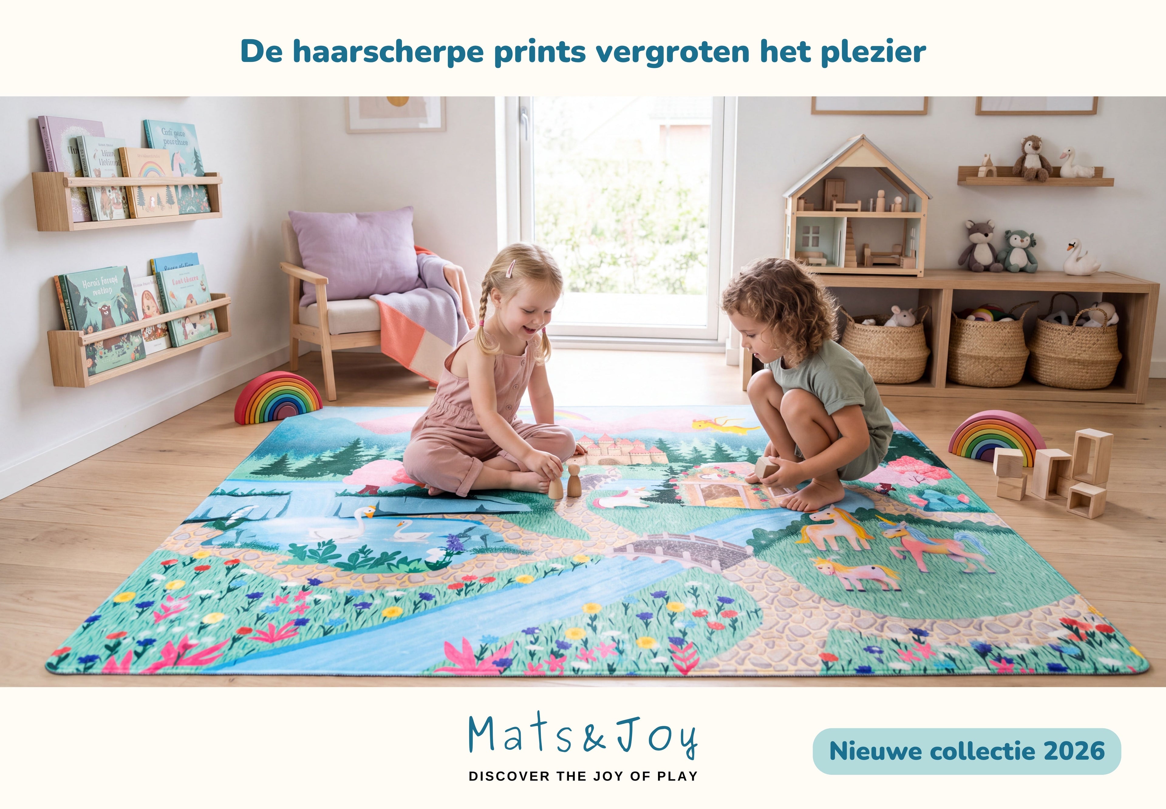 Tapis de Jeu Licornes & Dragons 130x180 cm