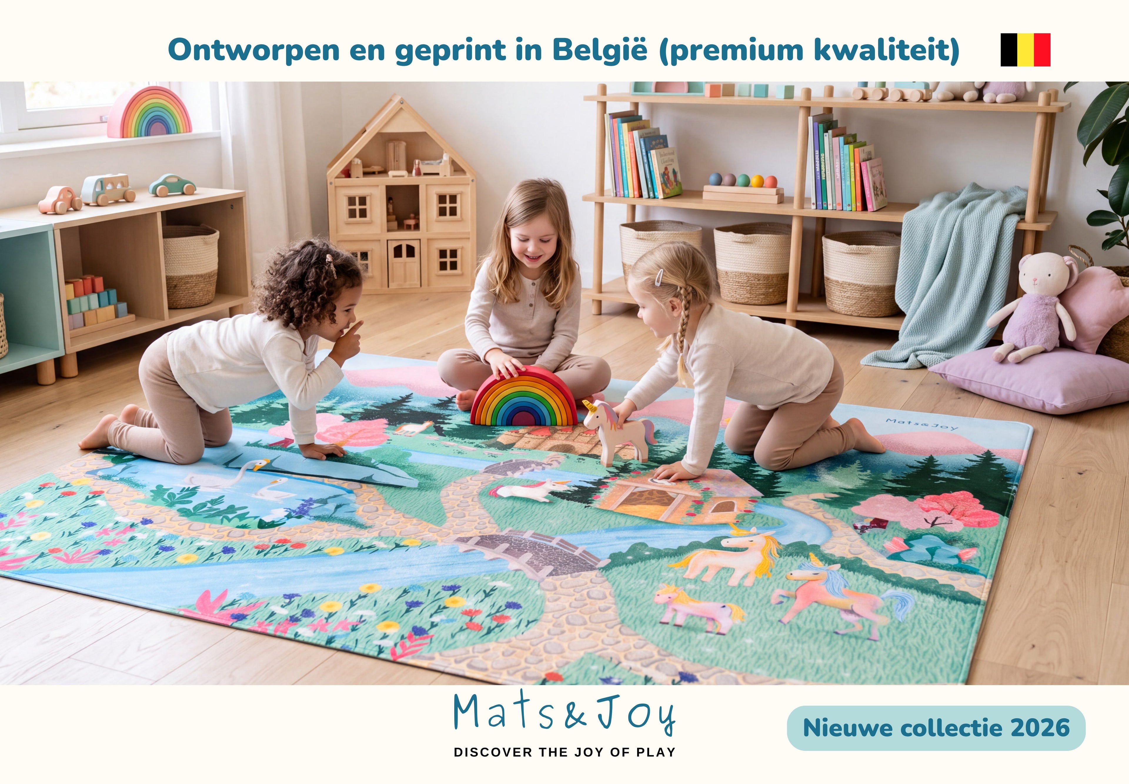 Tapis de Jeu Licornes & Dragons 130x180 cm