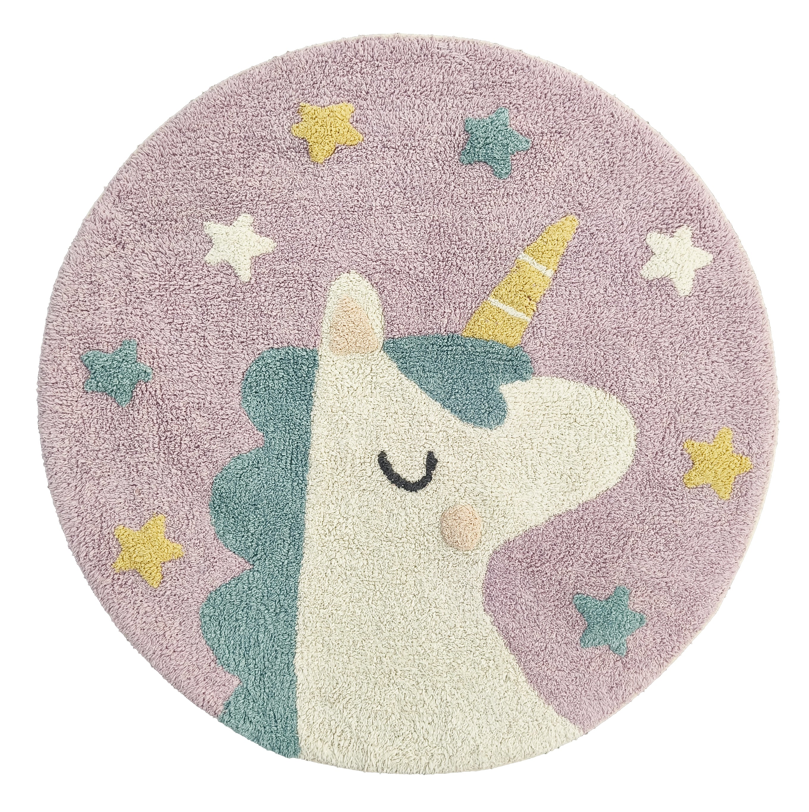 Tapis enfant licorne rond (Ø 100 cm)