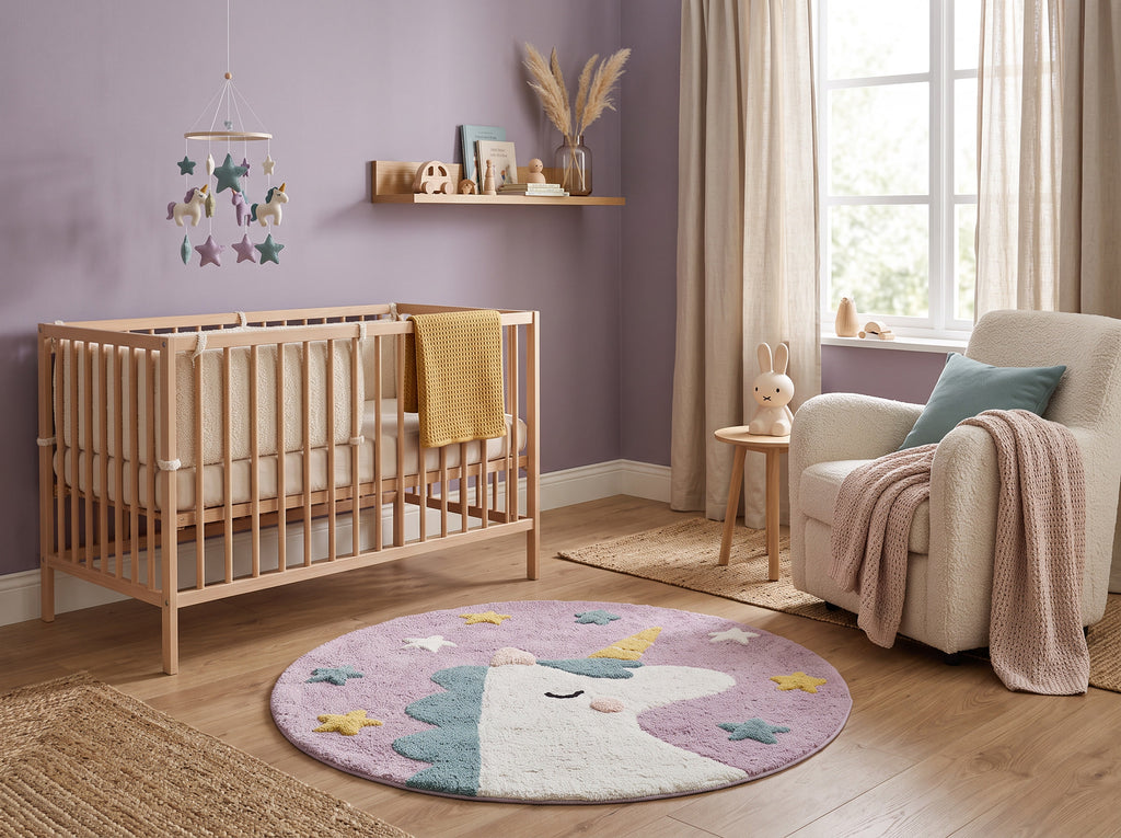 Unicorn Round Children's Rug (Ø 100cm)