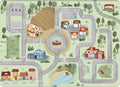 Village Auto Speelmat (110x170cm & 130x180cm)